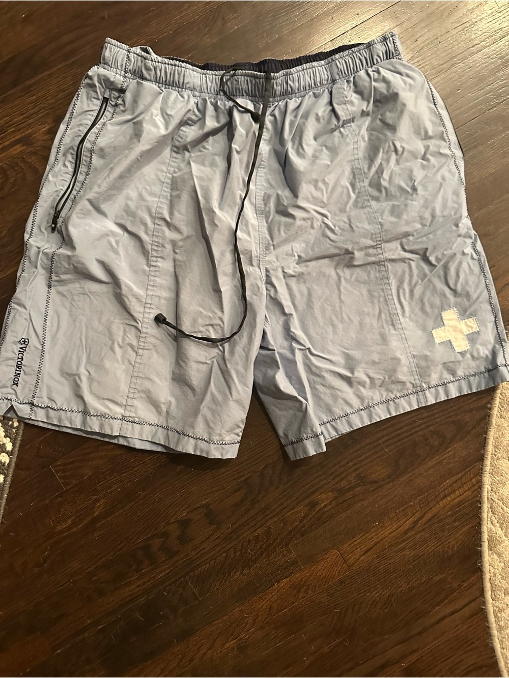 Victorinox  Blue Swim Shorts with Contrast Drawstring. Size XL